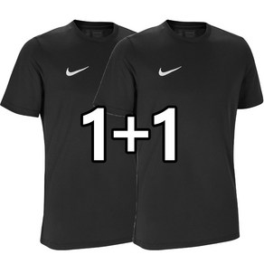 [1+1] 나이키 드라이핏 트레이닝복 반팔티 기능성 반팔 티셔츠 PARK7 블랙 남여공용 운동복 + SHP 마스크