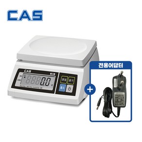 카스 단순중량 전자저울 SW-1S 2kg 최대2kg/0.5g단위) + 9V(-) 정품어답터, 1개