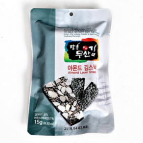 친환경 장흥무산김 아몬드 김스낵, 15g, 6개