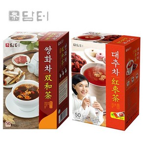 담터 쌍화차 50T x 1개 + 대추차, 100개, 1세트, 15g, 50개입