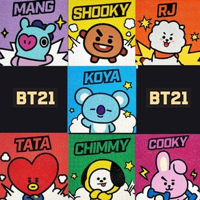 [에이블]BT21캐릭터 DIY 보석십자수 코믹시리즈 7종 25X25, BT21 DIY 큐빅코믹 _TATA, 1개