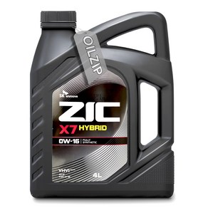 ZIC X7 HYBRID 0W16 4리터 하이브리드 합성엔진오일, 지크 X7 하이브리드 0W16 4리터, 1개, 4L