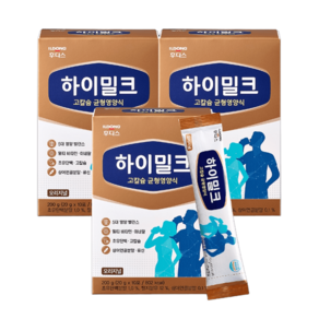 일동후디스 하이밀크 고칼슘 균형영양식 스틱 20g 10포x 3박스 부모님 건강선물 휴대용