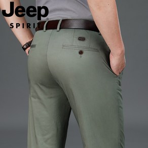 JEEP SPIRIT 지프 스피릿 바지 남성 여름 가을 얇은 원다 스타일 캐주얼 팬츠 비즈니스 여름바지 스트레이트 느슨한 여름팬츠 탄성 긴바지 유행 남성 바지 J066