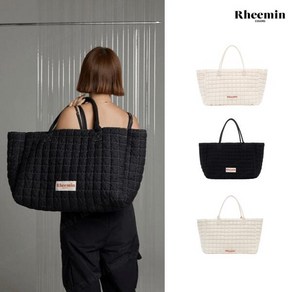 [리민] canvas STITCH NUGGET BIG SHOPPER - BLACK+WHITE