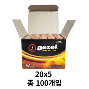 벡셀 알카라인 AA건전지 벌크, 100개, 1개입