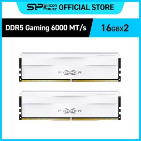 실리콘파워 Silicon Powe DDR5-6000 CL30 PC5-48000 데스크탑 메모리키트, 16GBx2 화이트, 1개