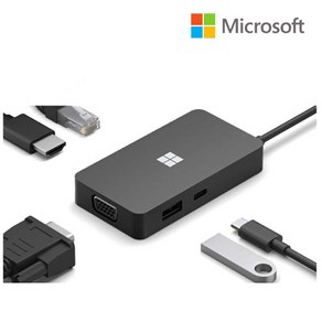 [ Micosoft 코리아 ] 마이크로소프트 USB-C타입 트래블 허브 Tavel Hub USB 멀티허브, 1개