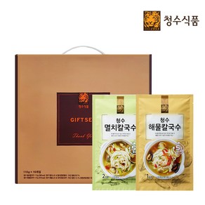 청수식품 칼국수 선물세트 멸치칼국수(5입) 해물칼국수(5입), 1.1kg, 1세트