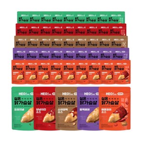 허닭ON 촉촉담백퐁당 실온 닭가슴살 5종 혼합, 50개, 120g