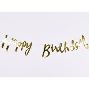 율벌룬 캘리그라피 생일가랜드 생일파티용품, 1개, 골드