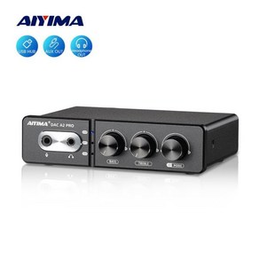 꼬다리dac 휴대용dac 끝판왕 2세트 AIYIMA 오디오 DAC-A2 프로 USB 게임 DAC 헤드폰 앰프 허브 USB 미니 디