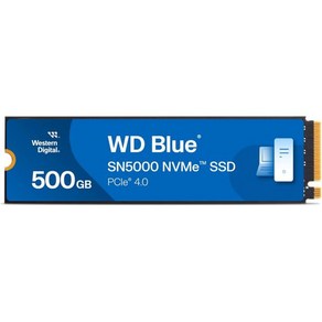 웨스턴 디지털 2TB WD 블루 SN580 NVMe 내부 솔리드 스테이트 드라이브 SSD Gen4 x4 PCIe 16Gb/s M.2 2280 최대 4150MB/s WDS200T, 500GB_New Geneation, 1개