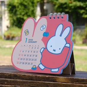 귀여운 미니 미피 miffy 캐릭터 2025 탁상 달력 캘린더 다이어리 다꾸 책상 달력, 1개