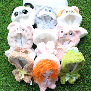 휘뚜마뚜 10cm 인형 의상 옷 니트 망토 가방 부자재 별자리인형옷 아이돌인형옷 모루인형옷, 망토 야옹이, 1개, 인형옷