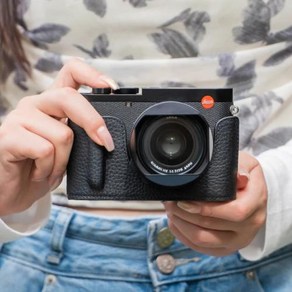 핸드메이드 1 가죽 케이스 Leica Q 3 핸들 케이스 Leicaq3 카메라 케이스 베이스 보호 케이스 화이트 숄더 스트랩, Q3 Black Bag, 1개