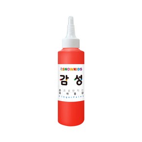 감성물감 140ml 낱색 스노우키즈 핑거페인트 유아물감 촉감놀이 미술놀이 물감놀이, 감성물감140ml(빨강), 1개