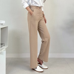 여성 빅사이즈 일자핏 슬랙스 S~3XL 히든밴딩 오피스룩 정장 긴바지 마롱 스판일자팬츠