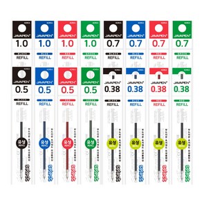 자바 초저점도 셀렉트 유성볼펜 리필심 0.38mm 검정