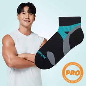 [셀버린 프로 레벨 양말 여성 단목] 발목보호대 크로스핏 마라톤 러닝양말 발목테이핑, 블랙, 1개