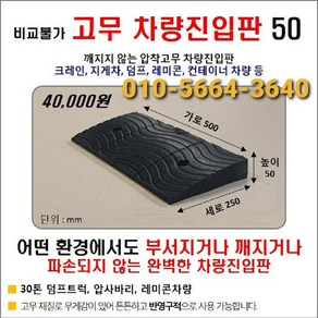 고무 차량진입판, 1개