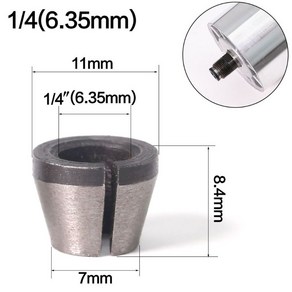 6mm 6.35mm 8mm 콜렛 척 어댑터 조각 트리밍 기계 전기 라우터 높은 정밀 비트, 1개