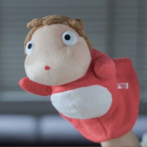 [곱하기] 일본직수입 벼랑 위의 포뇨 핸드퍼펫 인형 L 인형극 푹신푹신 지브리 스튜디오, 1개, 26cm