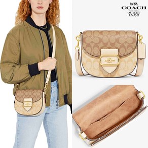 코치 모건 블록 시그니처 세들 백 CH507 Morgan Saddle Bag