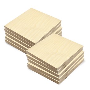 정사각 자작나무 합판 소품 받침 교육용 두께18mm 판재 250x250mm 5개, 1세트