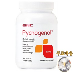 미국산 지앤씨 피크노제놀 소나무껍질 추출물 50mg 120캡슐 GNC Pycnogenol 선물증정, 120정, 1개