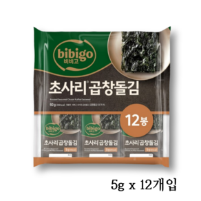 CJ비비고 초사리 곱창돌김(식탁) (5G*12봉)