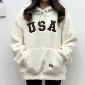 USA 양털 포근 후드티 (3color)