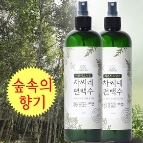 파피샵 차씨네 편백수 500ml 2병 은은한 편백수원액 피톤치드 탈취제, 2개