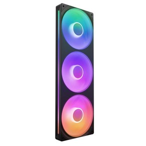 NZXT F240 RGB 코어 - 240mm 싱글 프레임 팬 유닛 120mm RGB 팬 2개 포함 - 속도 및 조명 제어 - 높은 정압 및 공기 흐름 - 유체 다이내믹 베어링 -, 3x 120mm - Single Fame, White, RGB High Static Pessue