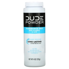 Dude Poducts 파우더 바디 파우더 무향 4 oz (120 g) 2팩, 1개, 120g