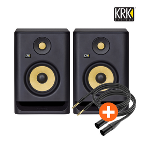 KRK 모니터 스피커 (1세트) ROKIT RP5 G4 / 케이블 증정, 블랙