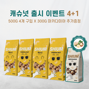 특대 쉼 베트남 껍질 캐슈넛 (250g x2개), 4개, 500g