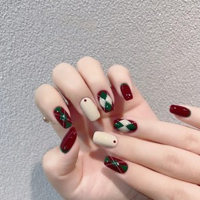 걸스코코 겨울신상 네일팁 인조네일팁 셀프연장 인조 팁, 2개, NAIL-N585