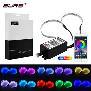 EURS LED RGB 앱 제어 악마 눈 램프 자동차 오토바이 2.5 3.0 인치 프로젝터 렌즈 개조 엔젤 아이 액세서리, 2개