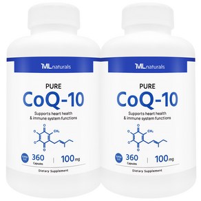 [미국빠른직구] 신제품 마이라이프 내추럴스 코큐텐 CoQ-10 100mg (수퍼사이즈), 2개, 360정