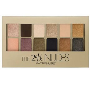 메이블린 뉴욕 팔레트 24K 누드 아이섀도우 12색 Maybelline The 24K Nudes Eyeshadow Palette, 1개