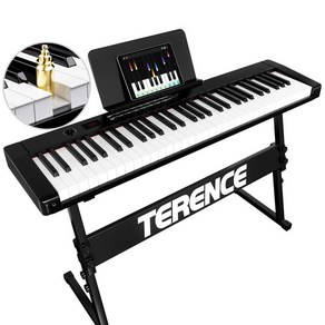 「TERENCE 電子ピアノ 61鍵 初心者用 キーボードピアノ タッチレスポンス MIDI