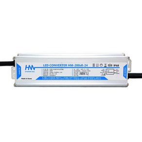 현민 LED 방수용 SMPS 24V 200W 국산 DC HM-200sR-24 간판조명 안정기 전원 파워 어댑터 방수등급 IP68 DC 24V 방진형 투광등 컨버터 투광기 조명용, 1개