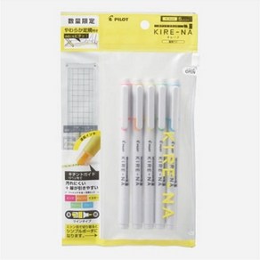 파이롯트 키레나 트윈 형광펜 KIRENA 5색세트 베이직컬러 페일컬러, 1개, 베이직 컬러 5색세트