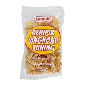 인도네시아 Huasik 끄리삑 싱콩 꾸닝 카사바칩 200g 과자 / KERIPIK SINGKONG KUNING