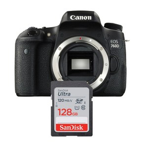 캐논 EOS 760D DSLR 카메라 메모리카드 샌디스크 울트라SD 128GB