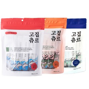 [겟플렉스]고집츄르 저염 고양이츄르 간식 90개입, 참치30개+연어30개+산양유30개, 3개