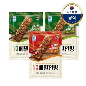 사조대림 [대림냉동] 납작 고기메밀전병 1 200g x2개+납작 김치메밀전병 x1개, 2개