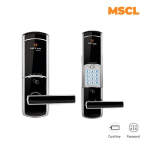 게이트아이 MS-601 주키형 현관문도어락 방화문용 카드키 디지털도어락 블랙색상, MS-601(블랙)