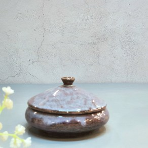 보산토기 도자기 종지 뚜껑종지 종지그릇 동유 백자 간장종지 소스볼 3종, 보라, 1개